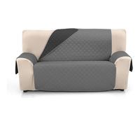 ECOMMERC3 | Funda Sofá Tamaño 4 Plazas Super Ajustable - Funda Sofá 4 Plazas Reversible Color Antracita/Negro Acolchada y Extrasuave 100% Made in Spain