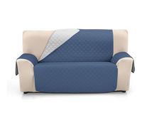 ECOMMERC3 | Funda Sofá Tamaño 4 Plazas Super Ajustable - Funda Sofá 4 Plazas Reversible Color Gris/Azul Acolchada y Extrasuave 100% Made in Spain