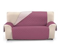 ECOMMERC3 | Funda Sofá Tamaño 4 Plazas XL Super Ajustable - Funda Sofá 4 Plazas XL Reversible Color Berenjena/Salmón Acolchada y Extrasuave 100% Made in Spain