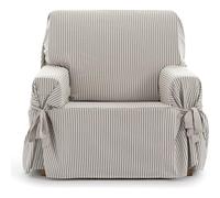 ECOMMERC3 | Funda Sofá Universal con Gomas Elásticas Tamaño 1 Plaza - Funda Ajustable para Sofá Color Crudo/Lino, Protección de Respaldo, Asiento y Brazos Renovación Fácil y Versátil
