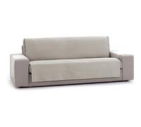 ECOMMERC3 | Funda Sofá Universal con Gomas Elásticas Tamaño 3 Plazas - Funda Ajustable para Sofá Color Crudo/Lino, Protección de Respaldo, Asiento y Brazos Renovación Fácil y Versátil