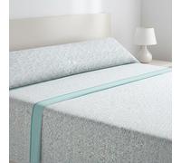 ECOMMERC3 Juego de Sábanas de Franela 3 Piezas Cama 150 Lavanda Verde | Fabricado en España | Juego de Sábanas Invierno con Bajera, Encimera y Funda Almohada | Sábanas Calentitas Transpirables