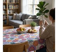 ECOMMERC3 | Mantel Antimanchas para Mesa Rectangular Tamaño 100x140 cm - Mantel Antimanchas Tacto Extrasuave e Impermeable Color Lila