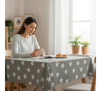 ECOMMERC3 | Mantel Antimanchas para Mesa Rectangular Tamaño 180x140 cm - Mantel Antimanchas Tacto Extrasuave e Impermeable Color Gris