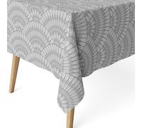 ECOMMERC3 | Mantel Antimanchas para Mesa Rectangular Tamaño 240x140 cm - Mantel Antimanchas Tacto Extrasuave e Impermeable Color Gris