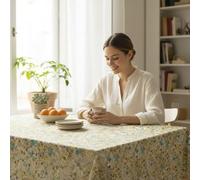 ECOMMERC3 | Mantel Antimanchas para Mesa Redonda Tamaño 140 Redondo - Mantel Antimanchas Tacto Extrasuave e Impermeable Color Marrón