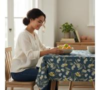 ECOMMERC3 | Mantel Antimanchas para Mesa Redonda Tamaño 140 Redondo - Mantel Antimanchas Tacto Extrasuave e Impermeable Color Azul