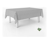ECOMMERC3 | Mantel Antimanchas Vichy para Mesa Rectangular Tamaño 240x140 cm - Mantel Vichy Tacto Extrasuave e Impermeable Color Gris Claro