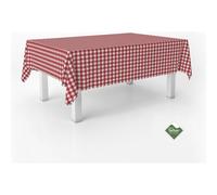 ECOMMERC3 | Mantel Antimanchas Vichy para Mesa Rectangular Tamaño 240x140 cm - Mantel Vichy Tacto Extrasuave e Impermeable Color Rojo