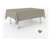 ECOMMERC3 | Mantel Antimanchas Vichy para Mesa Rectangular Tamaño 240x140 cm - Mantel Vichy Tacto Extrasuave e Impermeable Color Cuero