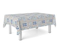 ECOMMERC3 Mantel Hule Antimanchas Mesa Rectangular 220x140 cm Fish | Para comer y hacer deberes en la misma mesa, impermeable, sin lavadora ni plancha, cuerpo firme que no se enrolla, España
