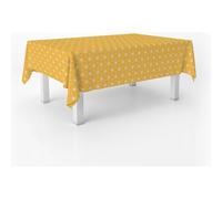 ECOMMERC3 Mantel Hule Antimanchas Mesa Rectangular 250x140 Polygon Mostaza | Para casas donde siempre se derrama algo, impermeable, sin lavadora ni plancha, cuerpo firme que no se enrolla, España