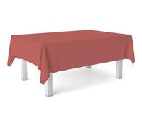 ECOMMERC3 Mantel Hule Antimanchas Mesa Rectangular 300x140 cm Rojo | Para usar dentro y también en la terraza, impermeable, sin lavadora ni plancha, cuerpo firme que no se enrolla, España