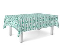 ECOMMERC3 Mantel Hule Antimanchas Rectangular 200x140 Mallorquí Turquesa | Para mesas que aguantan desayunos con prisa, impermeable, sin lavadora ni plancha, cuerpo firme que no se enrolla, España
