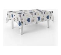 ECOMMERC3 | Mantel Hule Mesa Rectangular Tamaño 100x140 cm - Estilo, Durabilidad y Fácil Limpieza para tu Mesa - Mantel Hule Antimanchas e Impermeable - Sea Azul