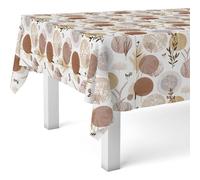 ECOMMERC3 | Mantel Hule Mesa Rectangular Tamaño 140x140 cm - Estilo, Durabilidad y Fácil Limpieza para tu Mesa - Mantel Hule Antimanchas e Impermeable - Siena Marrón