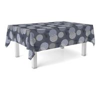 ECOMMERC3 | Mantel Hule Mesa Rectangular Tamaño 240x140 cm - Estilo, Durabilidad y Fácil Limpieza para tu Mesa - Mantel Hule Antimanchas e Impermeable - Lens Azul