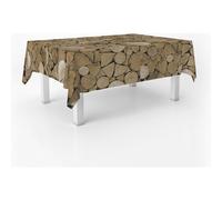 ECOMMERC3 | Mantel Hule Mesa Rectangular Tamaño 250x140 cm - Estilo, Durabilidad y Fácil Limpieza para tu Mesa - Mantel Hule Antimanchas e Impermeable - Trunks MARRÓN