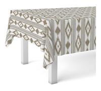 ECOMMERC3 | Mantel Hule Mesa Rectangular Tamaño 260x140 cm - Estilo, Durabilidad y Fácil Limpieza para tu Mesa - Mantel Hule Antimanchas e Impermeable - Mallorquí Marrón