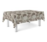 ECOMMERC3 | Mantel Hule Mesa Rectangular Tamaño 300x140 cm - Estilo, Durabilidad y Fácil Limpieza para tu Mesa - Mantel Hule Antimanchas e Impermeable - Lens MARRÓN
