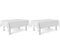 ECOMMERC3 | Mantel Hule Tamaño 100x140 Repelente Manchas - Mantel Hule Color TER Blanco 100% Made in Spain NO traspasan Líquidos (Paquete de 2)