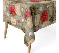 ECOMMERC3 | Mantel Navidad Antimanchas para Mesa Rectangular Tamaño 100x140 cm - Mantel Antimanchas navideño Tacto Extrasuave e Impermeable