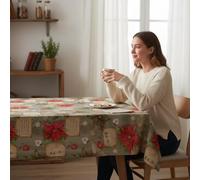 ECOMMERC3 Mantel Navidad Antimanchas Resinado Rectangular 300x140 Nadal | Para dejar la mesa lista de una vez, antimanchas, apto para lavadora, acabado resinado, hecho en España