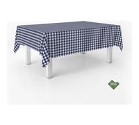 ECOMMERC3 Mantel Vichy Antimanchas Mesa Rectangular 100x140 cm Marino | Para la mesa de cocina del día a día, estampado vichy, 50% algodón y 50% poliéster, repele líquidos, hecho en España