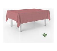 ECOMMERC3 Mantel Vichy Cuadro Pequeño Antimanchas Rectangular 220x140 Rojo