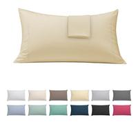 ECOMMERC3 | Pack 2 Fundas Almohada 45x100 Extrasuave y Confortable - Funda Almohada Color Amarillo Fabricada 100% en España, Transpirable, Fácil de Lavar