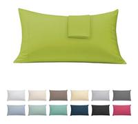 ECOMMERC3 | Pack 2 Fundas Almohada 45x85 Extrasuave y Confortable - Funda Almohada Color Pistacho Fabricada 100% en España, Transpirable, Fácil de Lavar