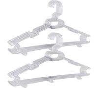 ECOMMERC3 | Pack de 12 Perchas Plastico Transparente Resistentes y Elegantes para Ropa, Trajes, Camisas y Pantalones - 12 Perchas Plastico Transparente Robusto y Elegante