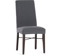 ECOMMERC3 | Pack de 2 Fundas de Silla Bielásticas Transpirables - 2 Fundas Sillas Color Gris Oscuro Ajuste Protección contra Desgaste Diario, Fácil de Colocar y Quitar