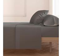 ECOMMERC3 | Sábana Encimera Cama 135 100% Algodón Suave, Transpirable Sábana Encimera Extrasuave Color Antracita