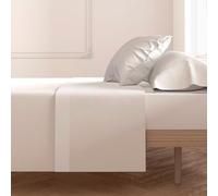 ECOMMERC3 | Sábana Encimera Cama 135 100% Algodón Suave, Transpirable Sábana Encimera Extrasuave Color Blanco