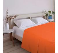 ECOMMERC3 | Sábana Encimera Extrasuave y Confortable Cama 105 - Sábana Encimera Color Naranja Fabricada 100% en España, Transpirable, Fácil Cuidado
