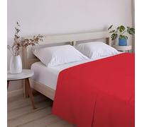 ECOMMERC3 | Sábana Encimera Extrasuave y Confortable Cama 120 - Sábana Encimera Color Rojo Fabricada 100% en España, Transpirable, Fácil Cuidado