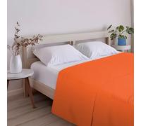 ECOMMERC3 | Sábana Encimera Extrasuave y Confortable Cama 160 - Sábana Encimera Color Naranja Fabricada 100% en España, Transpirable, Fácil Cuidado