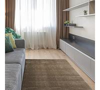 ECOMMERC3 Soft - Alfombra Salon Pelo Mediano Beige de 60 x 120 cm con Textura Suave y Acolchada | Alfombra Antideslizante de Poliéster y 3D Backing | Alfombra Lavable en Lavadora