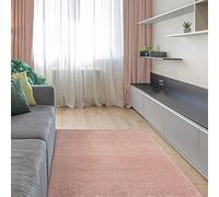 ECOMMERC3 Soft - Alfombra Salon Pelo Mediano Rosa de 80 x 150 cm con Textura Suave y Acolchada | Alfombra Antideslizante de Poliéster y 3D Backing | Alfombra Lavable en Lavadora