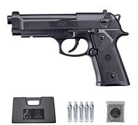 Ecommur. Beretta Elite II | Pistola de perdigones (Bolas BB's de Acero) de Aire comprimido semiautomática 4,5mm + maletín + balines y CO2