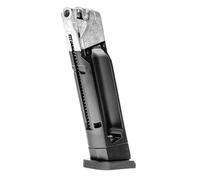 ECOMMUR Cargador Umarex Glock 17 CO2 6mm | Cargador metálico Oficial Glock para Airsoft, Capacidad 14 BBS y cápsula CO2 12 g
