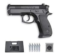 Ecommur. CZ 75D ASG-Compact | Pistola de perdigones (Bolas BB's de Acero) de Aire comprimido semiautomática 4,5mm + maletín + balines y CO2