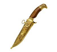 ECOMMUR Daga Antigua del Águila | Cuchillo templario histórico de coleccionista Color Dorado y empuñadura de Madera