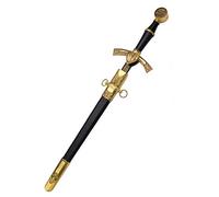 ECOMMUR Daga Medieval | Cuchillo-puñal templario histórico de coleccionista con Vaina. Colección de artículos Antiguos