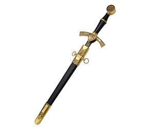 ECOMMUR Daga Medieval | Cuchillo-puñal templario histórico de coleccionista con Vaina. Colección de artículos Antiguos
