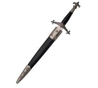 ECOMMUR Daga Medieval Flor de lis 15268-1 | Templario histórico de coleccionista con Vaina. Colección de artículos Antiguos…