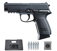 Ecommur. HPP UX blowback | Pistola de perdigones (Bolas BB's de Acero) de Aire comprimido semiautomática 4,5mm + maletín + balines y CO2