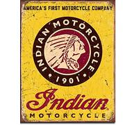 ECONG Indian Motor Cycles Letrero De Pared De Metal Carteles De Chapa Advertencia Colgante Vintage Lámina De Arte Cartel Celebridad Bar Cafe Jardín Regalo
