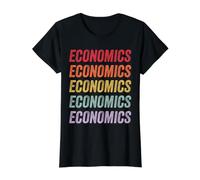 Economía Camiseta gráfica económica, Mujer, Negro, L